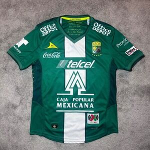Pirma Club Leon Soccer Jersey Mens Small Green Liga MX Home Telcel Sponsor Shirt